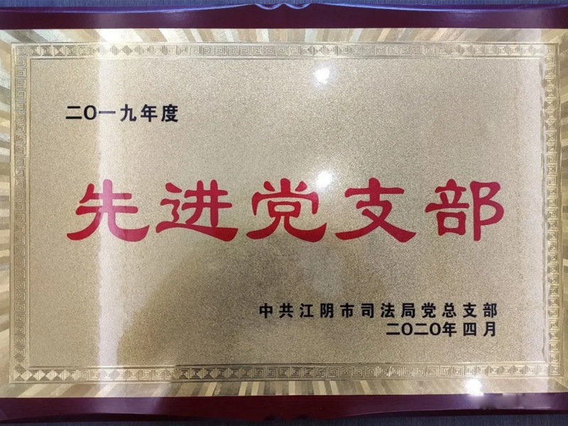 瀛優(yōu)所榮獲2019年度黨支部先進單位稱號